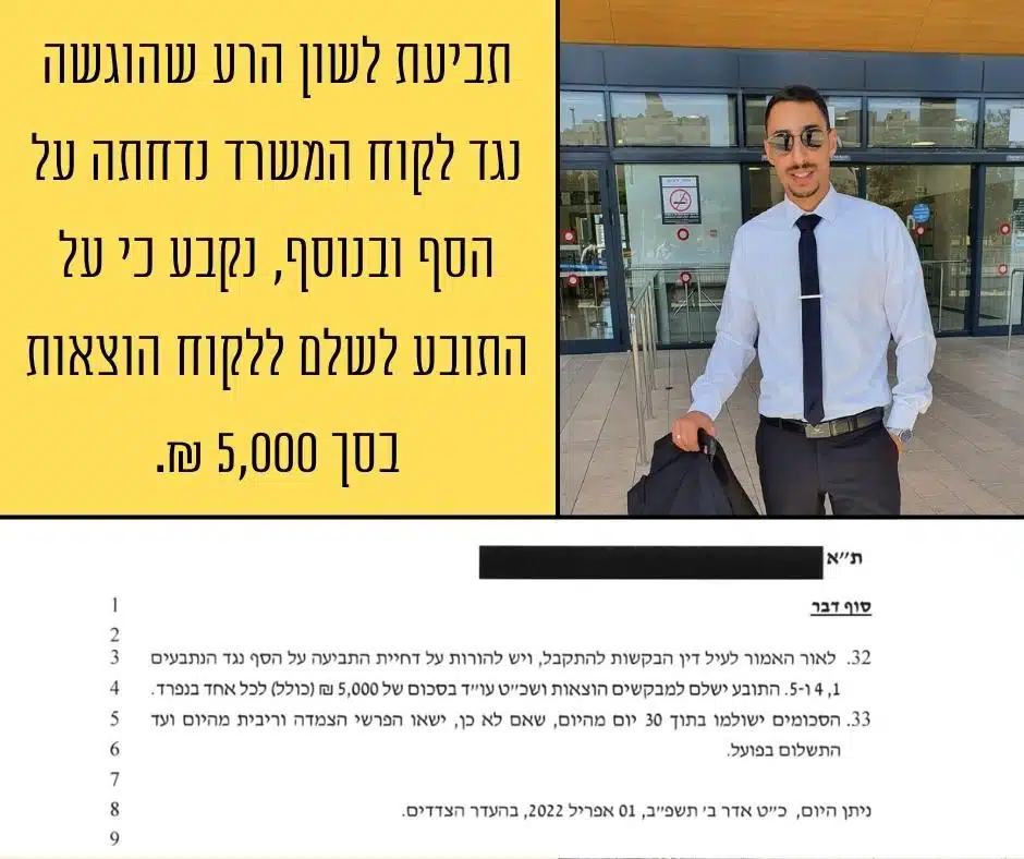 תביעת לשון הרע נדחתה על הסף; נפסקו 5,000 ₪ הוצאות
